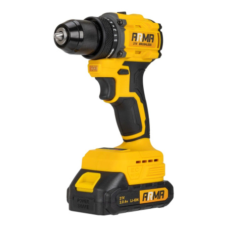 Дрель-шуруповерт аккумуляторная ARMA ACD-2021, с набором аксессуаров