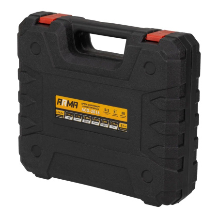 Дрель-шуруповерт аккумуляторная ARMA ACD-2016, с набором аксессуаров