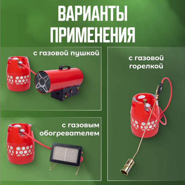 Баллон полимерно-композитный газовый, красный, 12 л (LPG/СУГ) RSV Composite