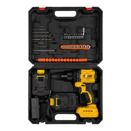 Дрель-шуруповерт аккумуляторная ARMA ACD-2021, с набором аксессуаров