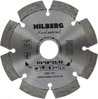 Диск алмазный отрезной 115*22,23 Hilberg Hard Materials Лазер HM101